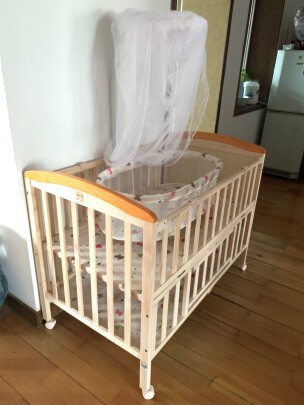 好孩子 多功能婴儿床环保实木拼接床摇篮婴儿床+摇篮
